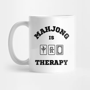 Mahjong is Therapy - Black | I love Mahjong Tiles Mug